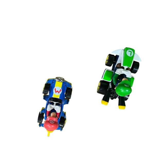 Hot Wheels Mario Kart Circuit Track Set Booster Mario & Luigi Karts - Picture 2 of 15